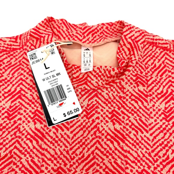 NWT New adidas Women's Ultimate365 Mock Neck Golf Polo L Shirt Top Sleeveless - Picture 6 of 6